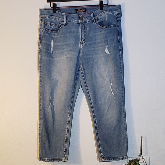 Seven7 Denim - Seven7 Girlfriend Cropped Ankle Jeans
